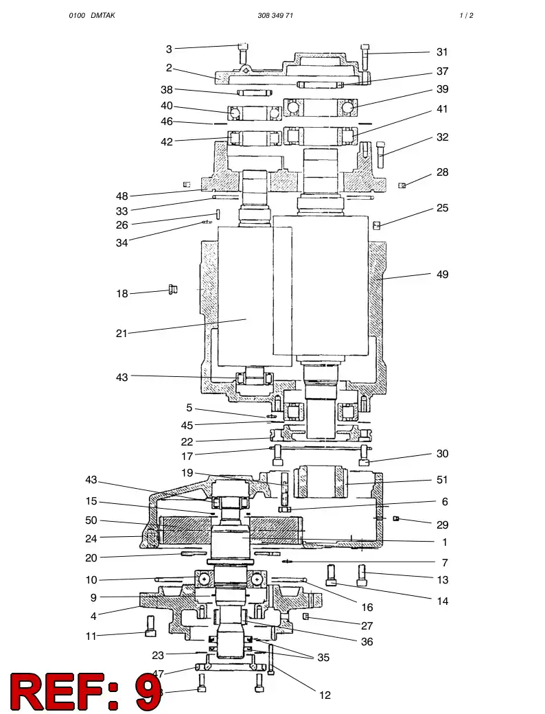 42210040 422 100 40 Retaining ring - Sandvik Technical Drawing