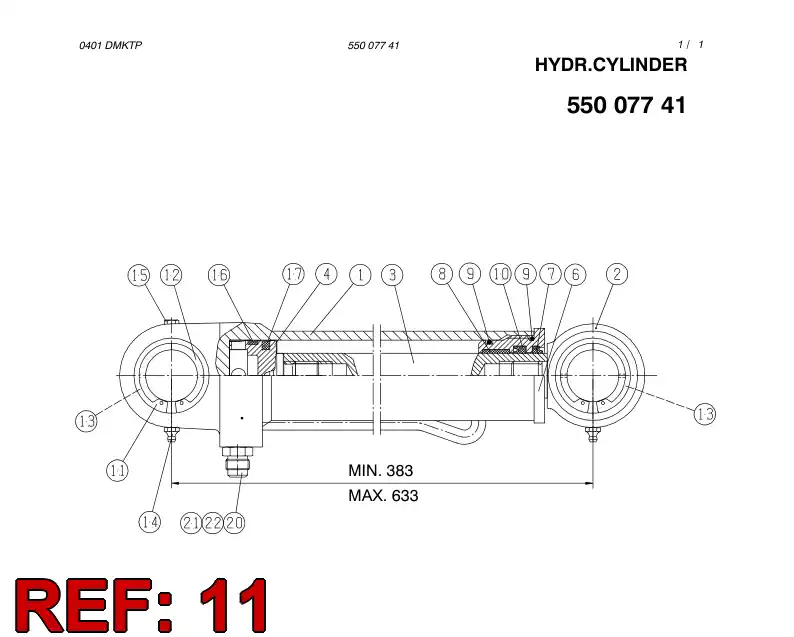 42224130 422 241 30 CIRCLIP - Sandvik Technical Drawing