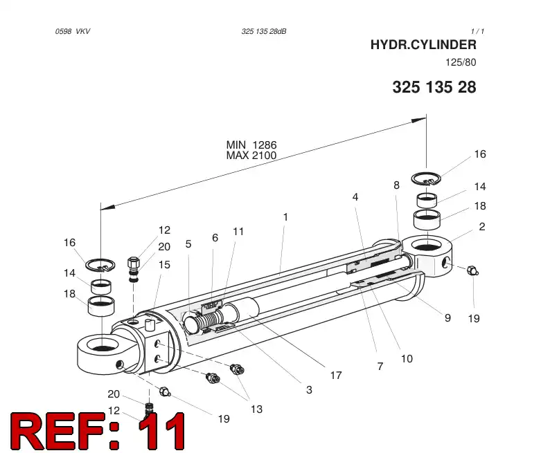 42870210 428 702 10 O-RING - Sandvik Technical Drawing