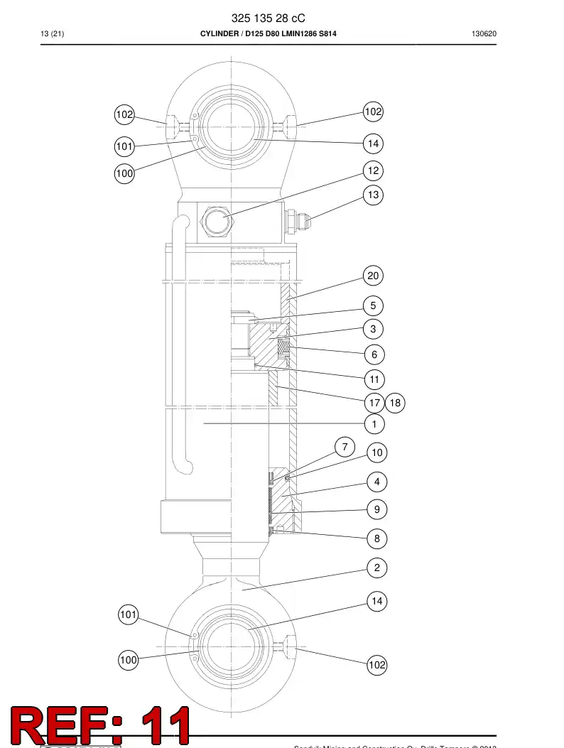 42870210c 428 702 10c O-Ring - Sandvik Technical Drawing