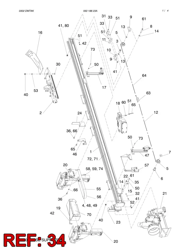 44221850 442 218 50 HEXAGON HEAD BOLT (FULL THREAD) - Sandvik Technical Drawing