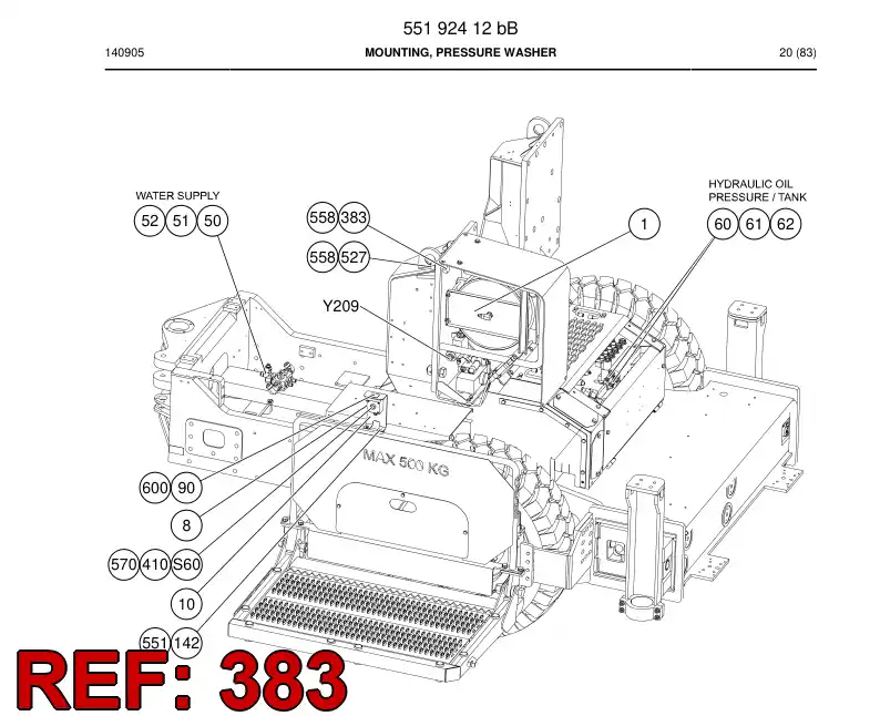 44236670 442 366 70 Hexagon head bolt - Sandvik Technical Drawing