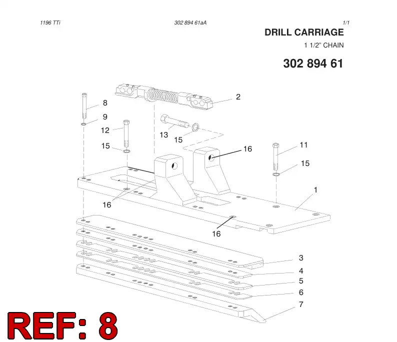 44264220 442 642 20 HEXAGON HEAD BOLT (HALF THREAD) - Sandvik Technical Drawing