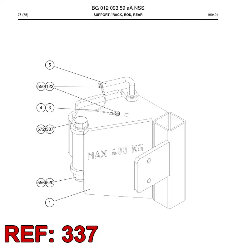 44268950 442 689 50 Hexagon head bolt - Sandvik Technical Drawing