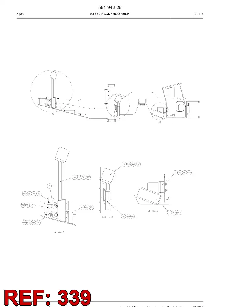 44283270 442 832 70 Hexagon head bolt - Sandvik Technical Drawing