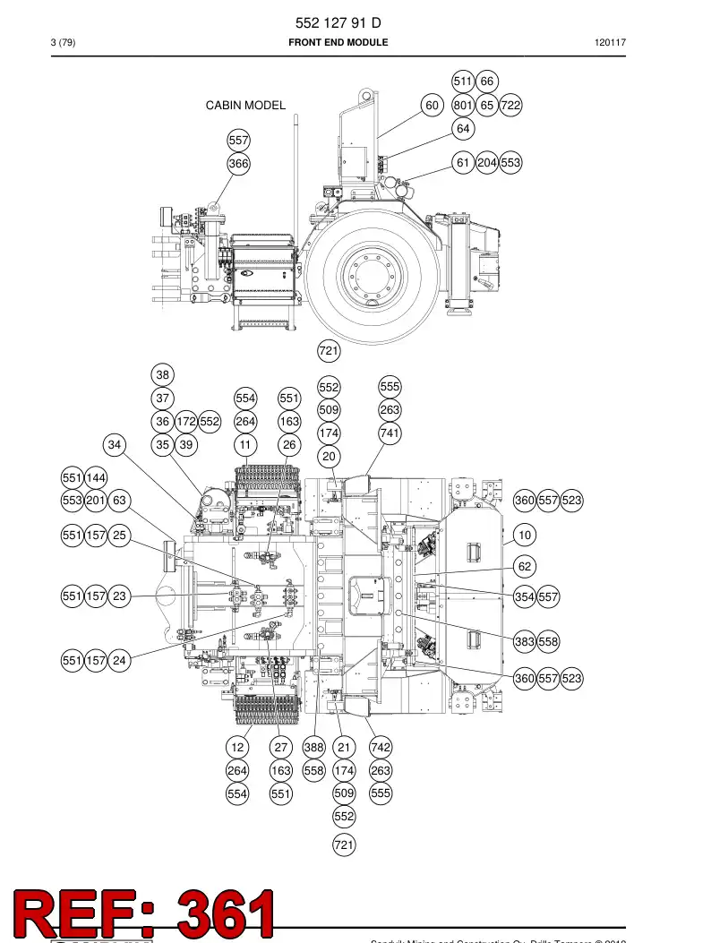 44285160 442 851 60 Hexagon head bolt - Sandvik Technical Drawing
