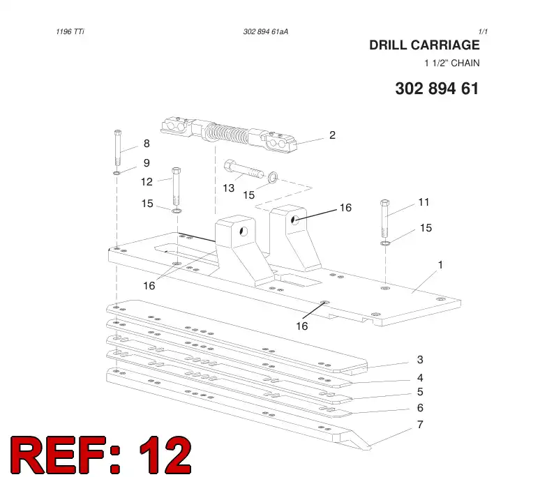 44285290 442 852 90 Hexagon head screw (full thread) - Sandvik Technical Drawing