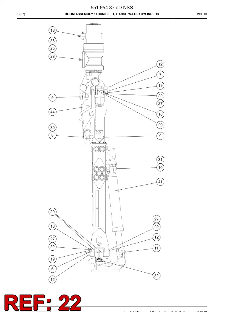44305970 443 059 70 Hexagon head screw - Sandvik Technical Drawing