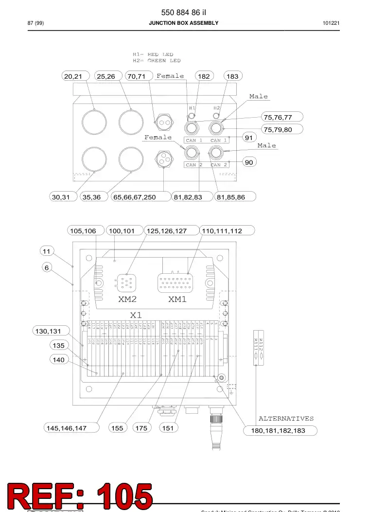44306290 443 062 90 HEX.BOLT - Sandvik Technical Drawing