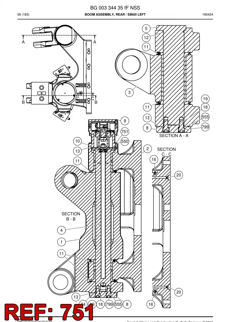 44609240 446 092 40 Hexagon socket head screw - Sandvik Technical Drawing