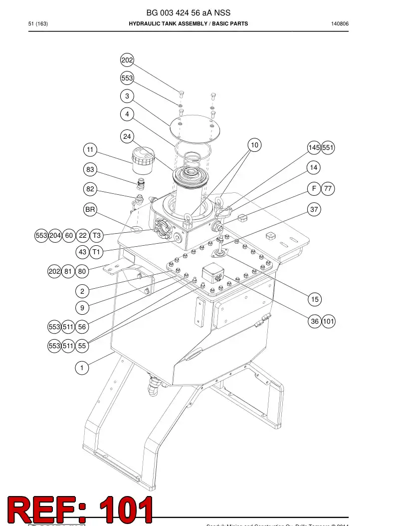 44706220 447 062 20 SCREW - Sandvik Technical Drawing