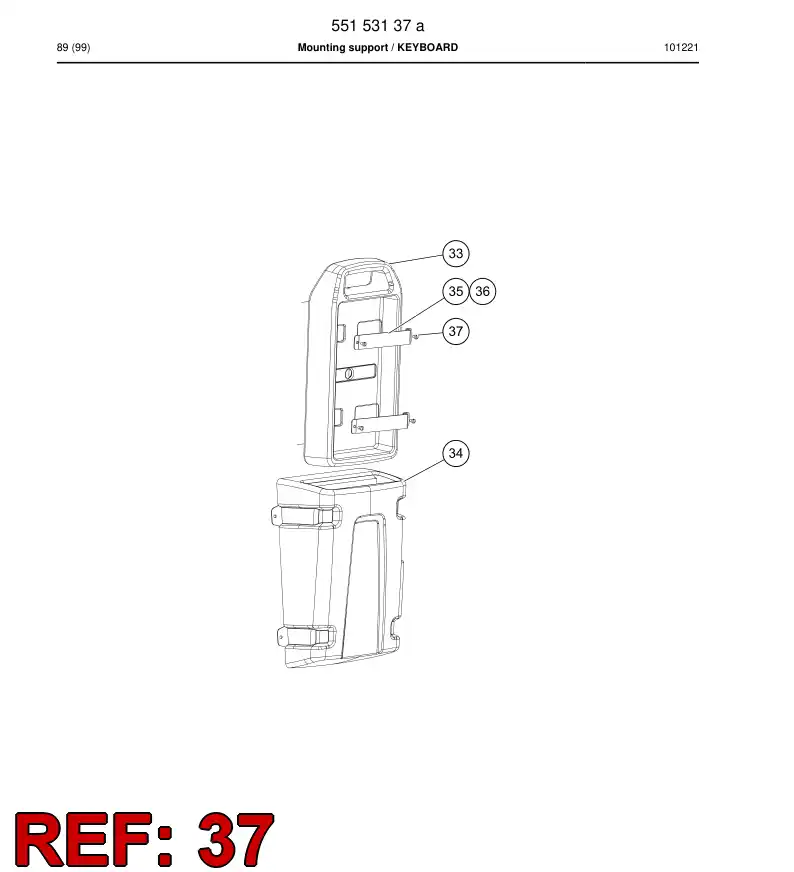 44709250 447 092 50 SLOTTED SCREW - Sandvik Technical Drawing