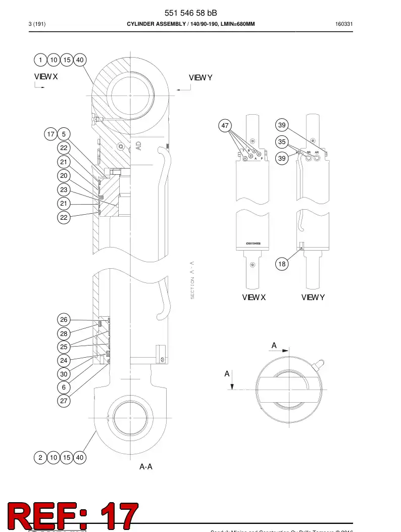 44816000 448 160 00 Hexagon socket set screw - Sandvik Technical Drawing