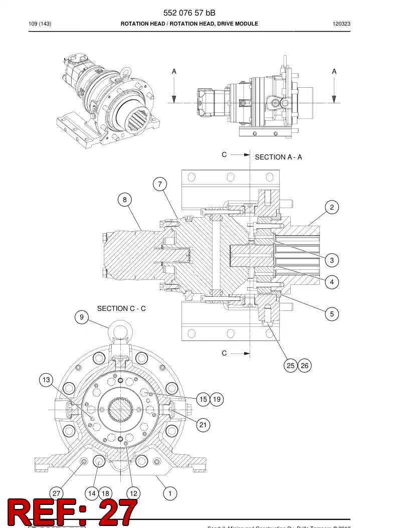44818020 448 180 20 Hexagon socket set screw - Sandvik Technical Drawing