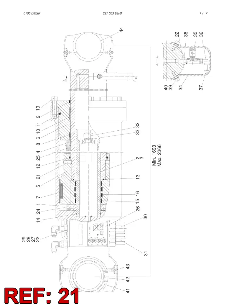 44860520 448 605 20 HEXAGON SOCKET SET SCREW - Sandvik Technical Drawing