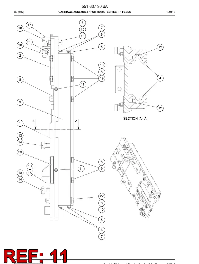 44863010 448 630 10 Hexagon socket set screw - Sandvik Technical Drawing