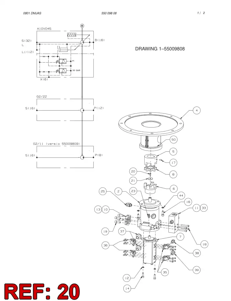 45209080 452 090 80 HEXAGON SOCKET HEAD SCREW (FULL THREAD) - Sandvik Technical Drawing