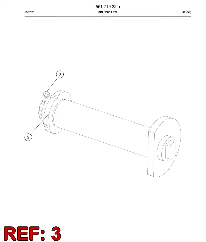 47151930a 471 519 30a Pin, Split - Sandvik Technical Drawing