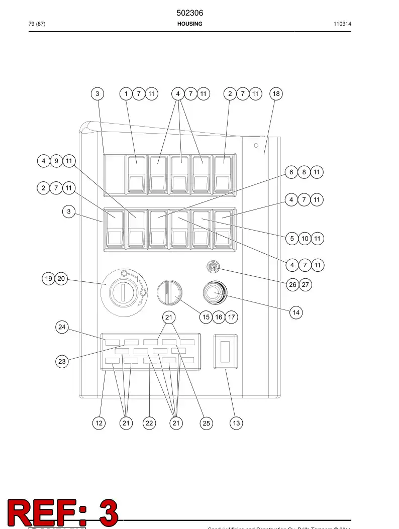501187 501187 Frame - Sandvik Technical Drawing