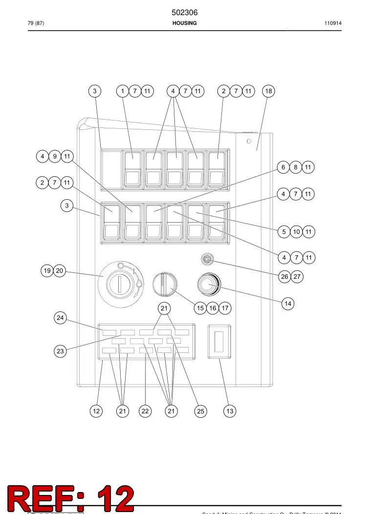 501201 501201 Fuse holder - Sandvik Technical Drawing