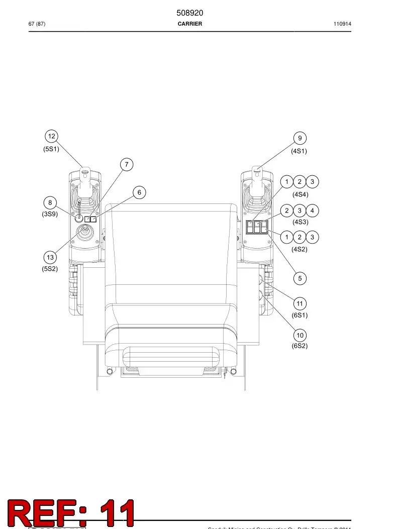 502277 502277 Switch - Sandvik Technical Drawing