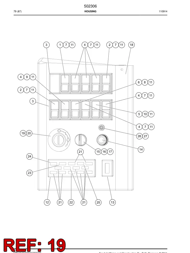 502308 502308 Decal - Sandvik Technical Drawing