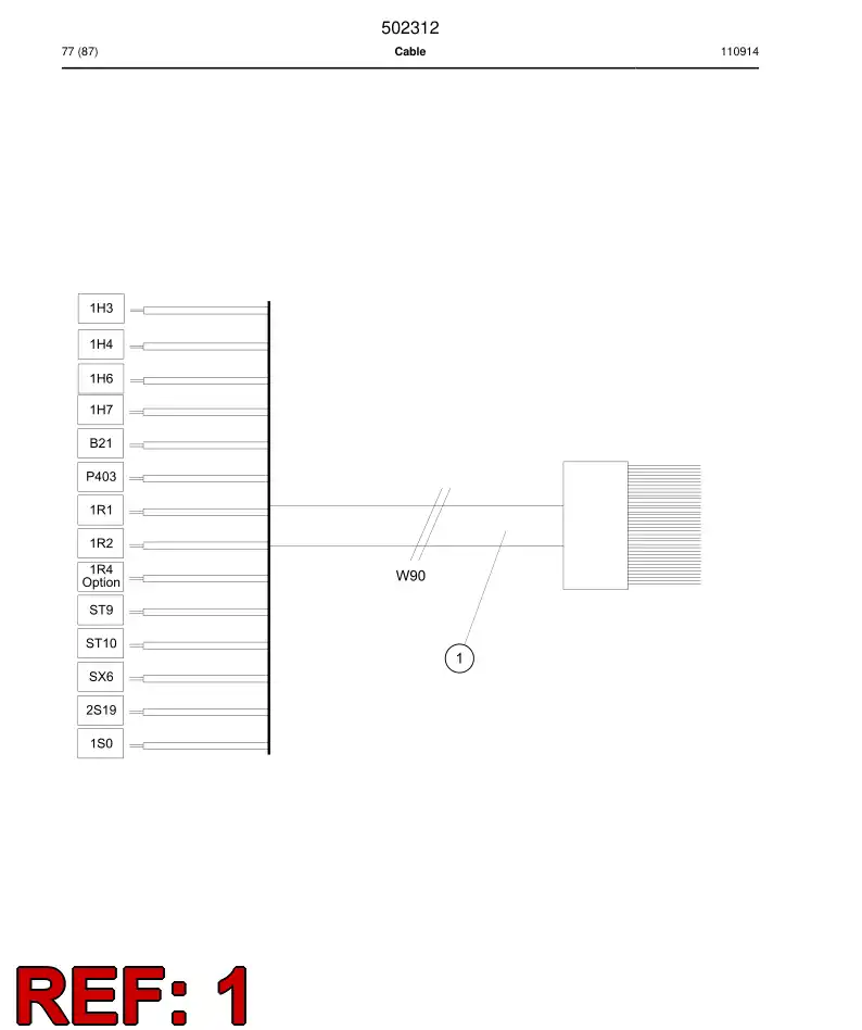 502314 502314 Cable - Sandvik Technical Drawing