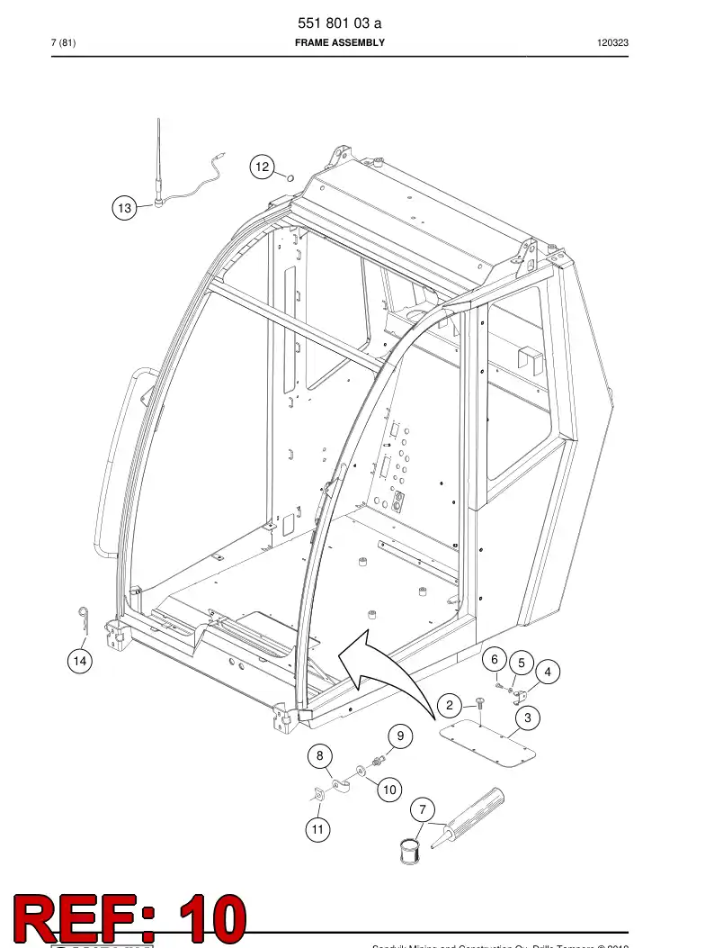 502625 502625 Flange - Sandvik Technical Drawing