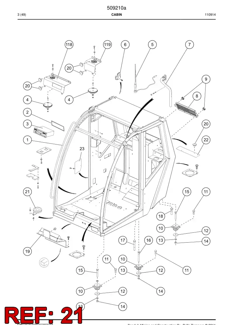 502671 502671 Horn - Sandvik Technical Drawing