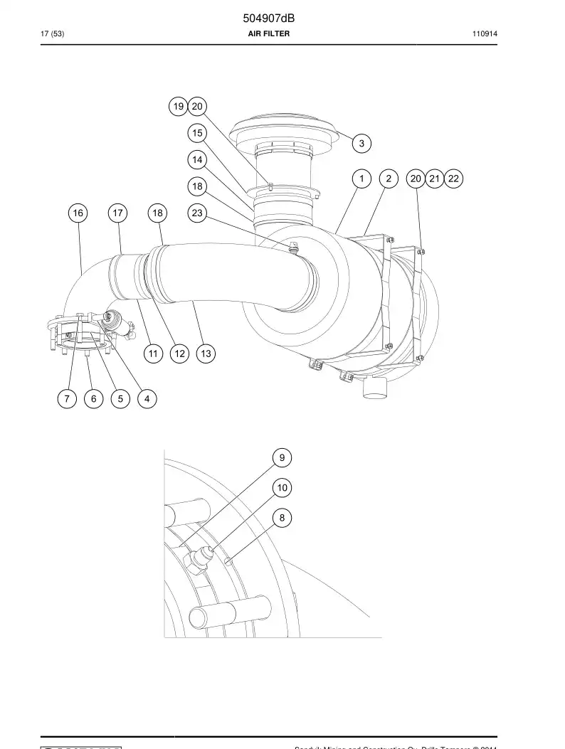 502967 502967 Suction connection - Sandvik Technical Drawing