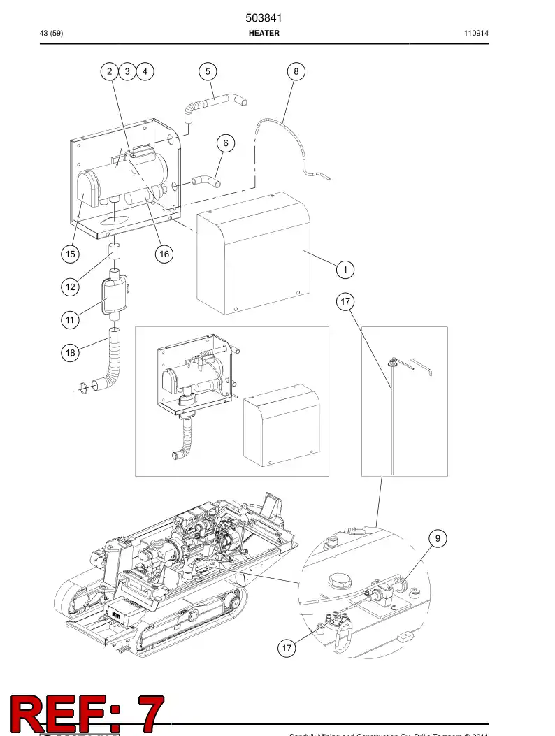 503910 503910 Hose - Sandvik Technical Drawing