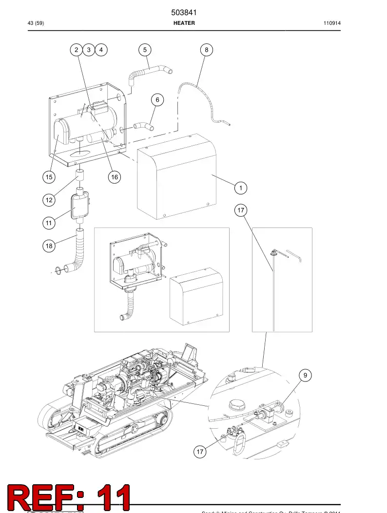 503914 503914 Damper - Sandvik Technical Drawing