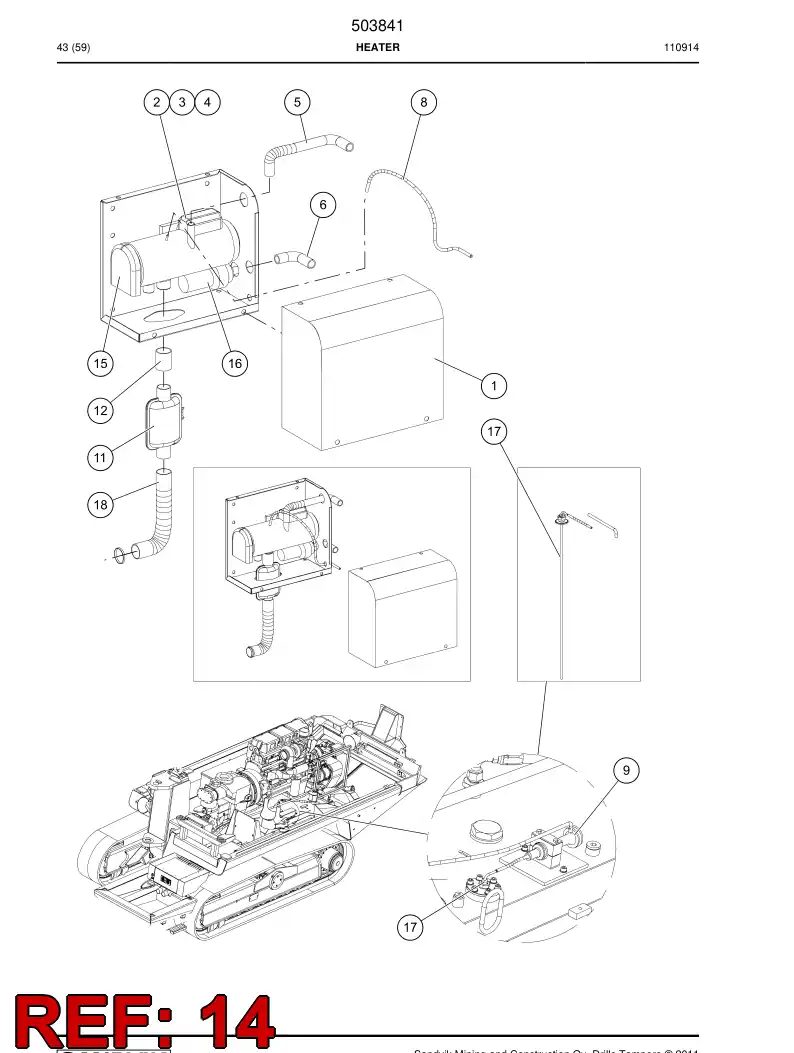 503917 503917 Assembly parts - Sandvik Technical Drawing