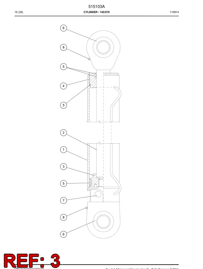 504026 504026 PISTON - Sandvik Technical Drawing