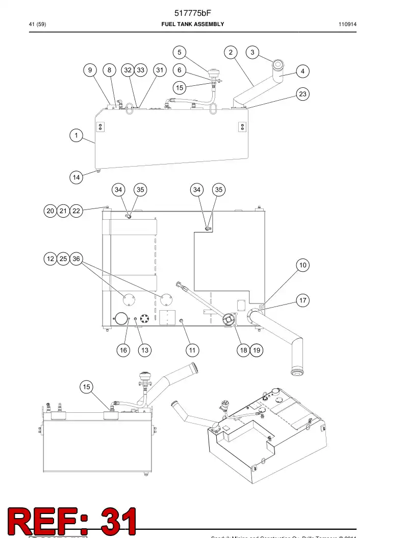 504240 504240 Cap - Sandvik Technical Drawing