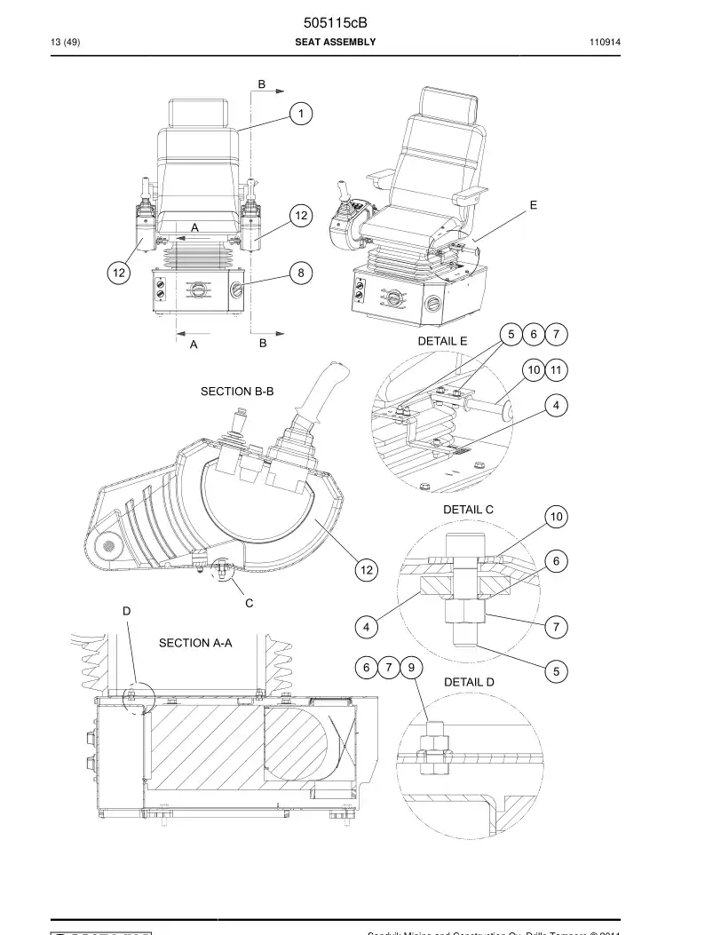504557 504557 Supporting block - Sandvik Technical Drawing