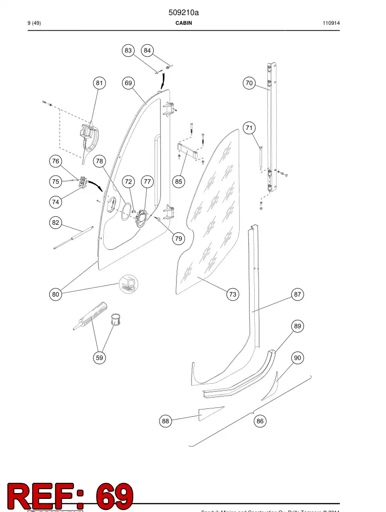 505019 505019 Frame - Sandvik Technical Drawing