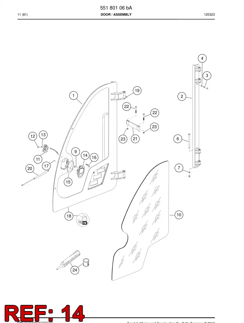 505023 505023 Handle - Sandvik Technical Drawing