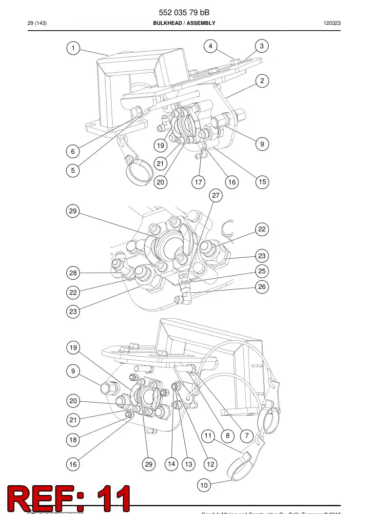 505054 505054 Protective structure - Sandvik Technical Drawing