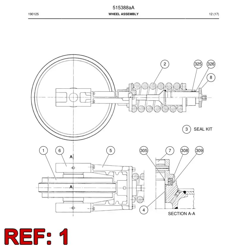 505298 505298 Wheel - Sandvik Technical Drawing