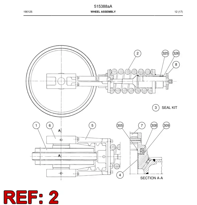 505299 505299 Shock absorber - Sandvik Technical Drawing