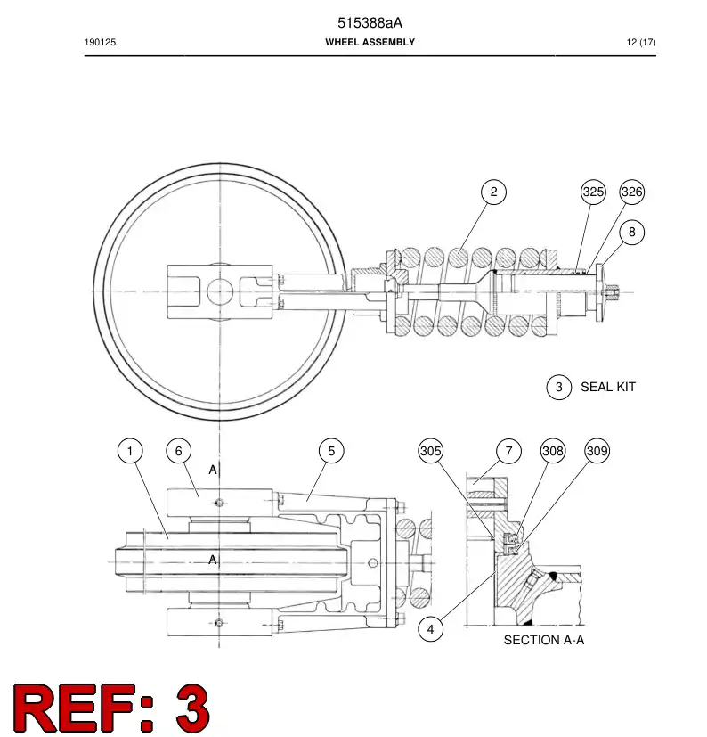 505300 505300 Seal kit - Sandvik Technical Drawing