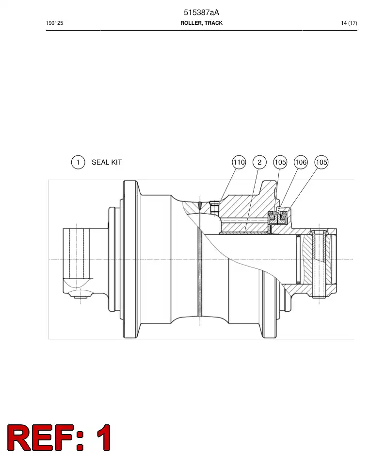 505306 505306 Seal kit - Sandvik Technical Drawing
