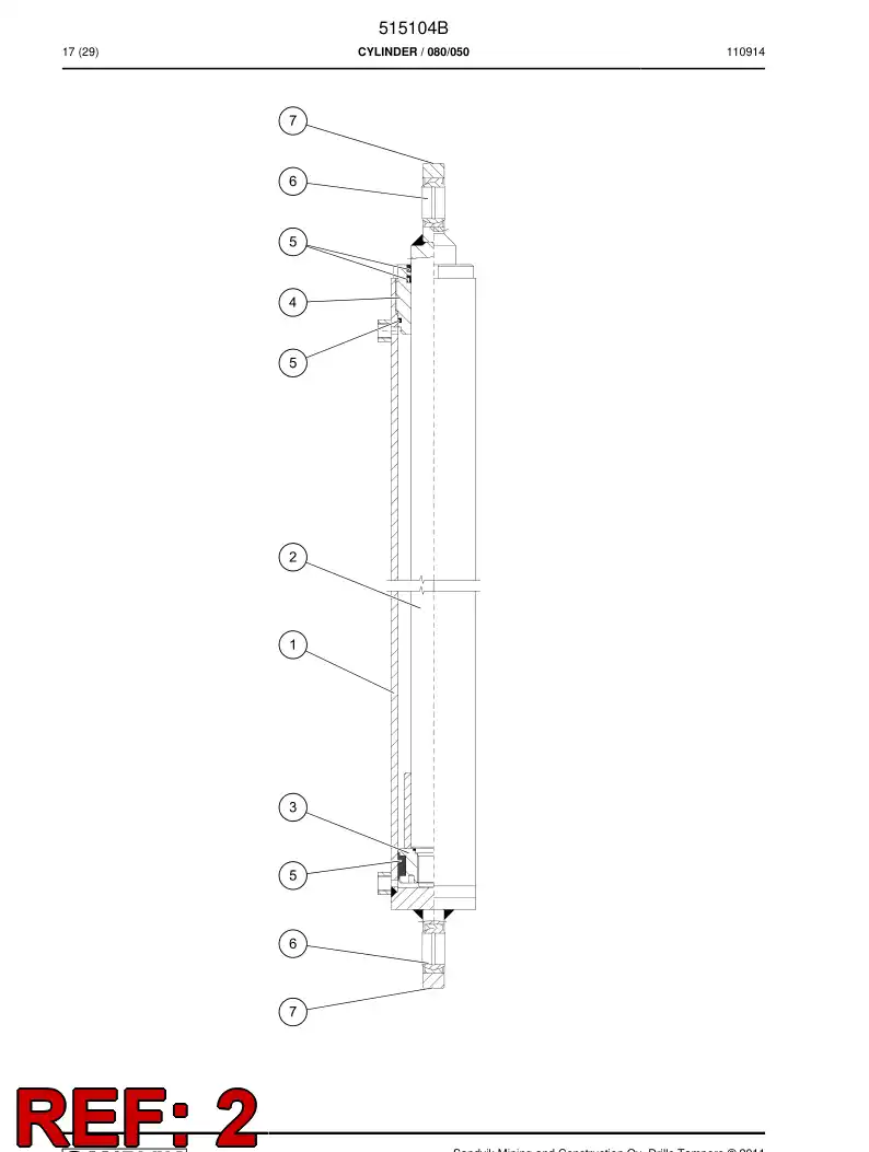 505418 505418 PISTON rod - Sandvik Technical Drawing