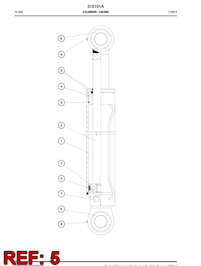 505422 505422 Seal kit - Sandvik Technical Drawing