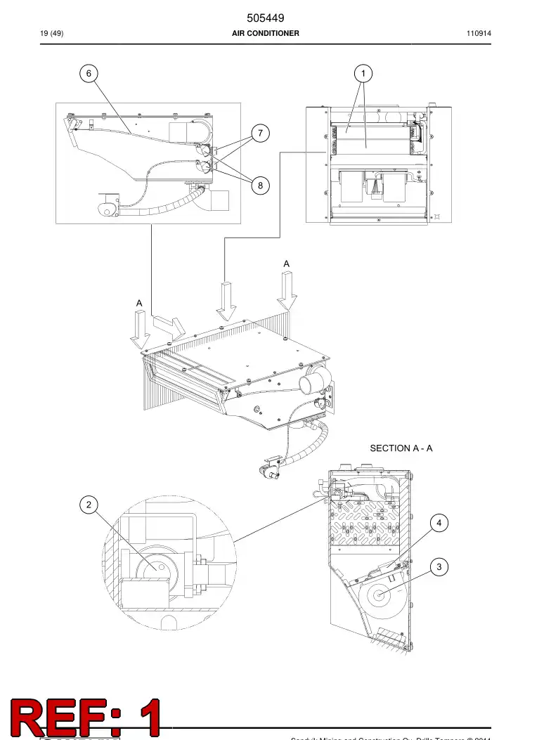 505438 505438 Heat exchanger - Sandvik Technical Drawing
