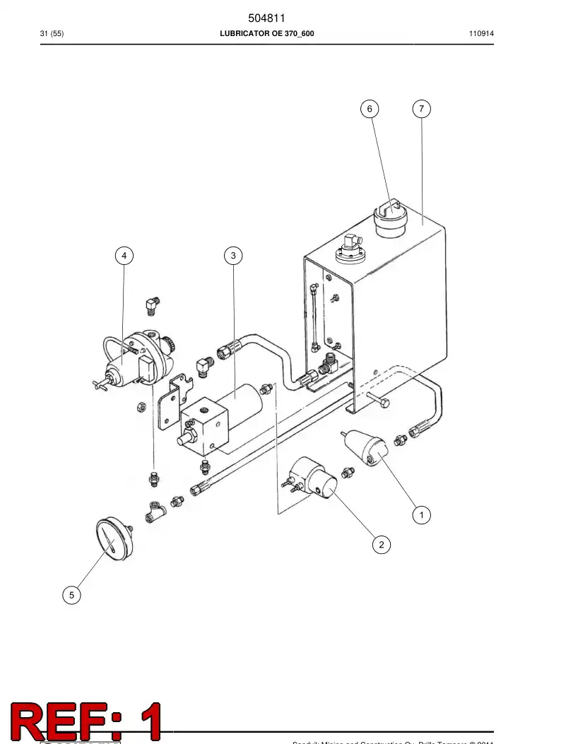 505451 505451 Filter element - Sandvik Technical Drawing