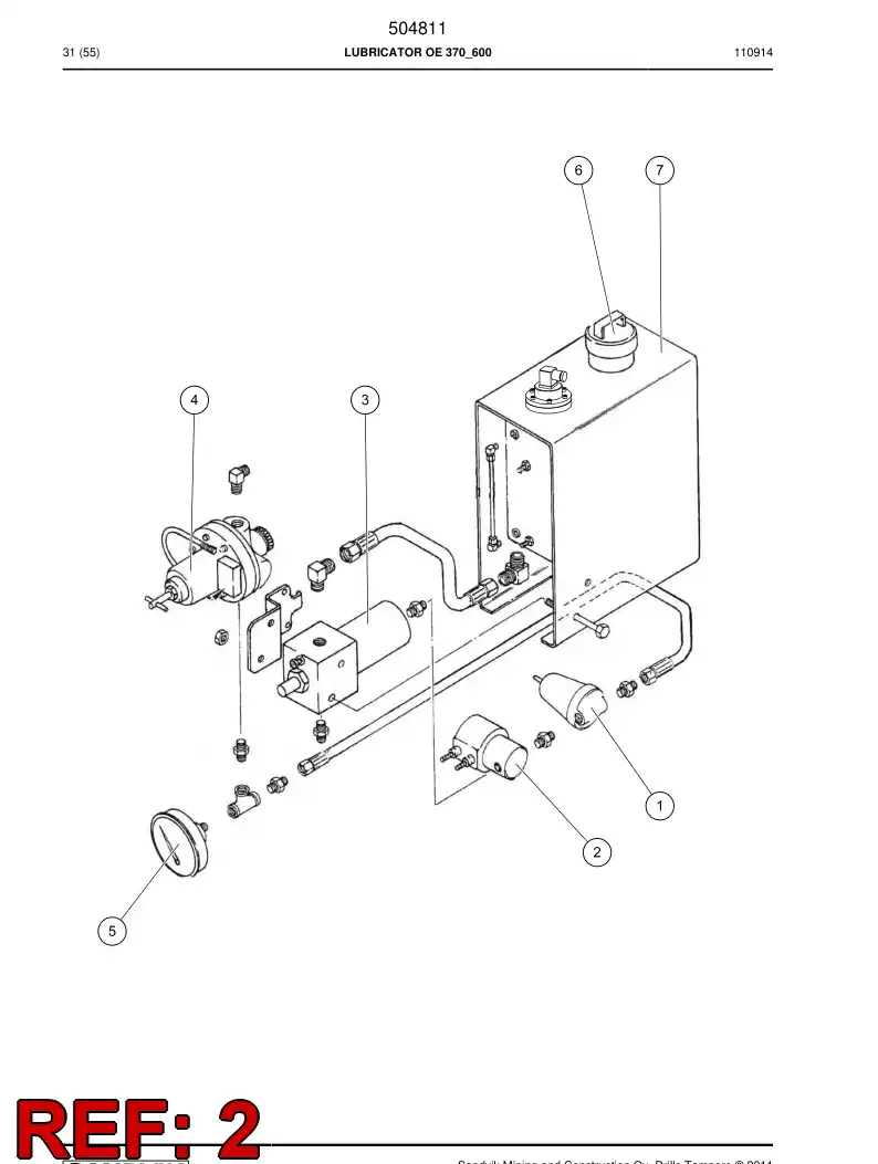 505453 505453 Solenoid - Sandvik Technical Drawing