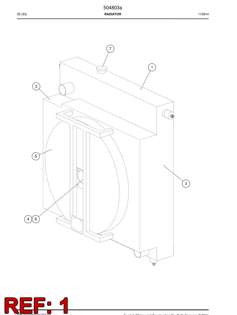 505506 505506 Cooler element - Sandvik Technical Drawing