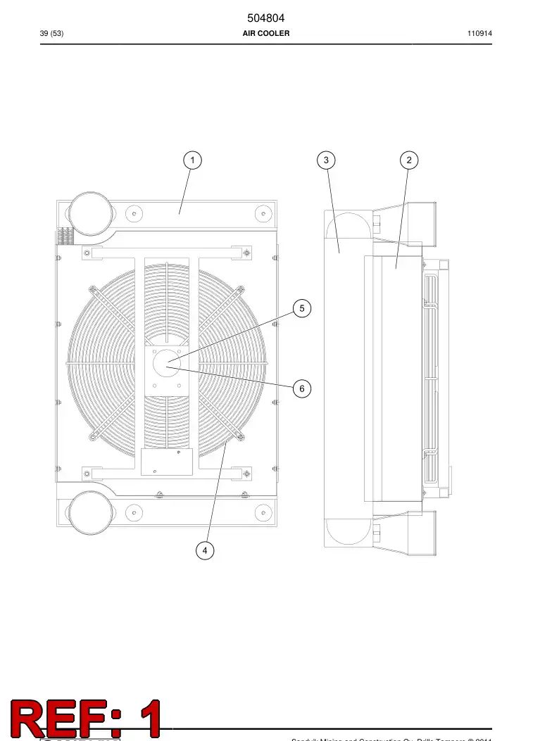 505512 505512 Cooler - Sandvik Technical Drawing